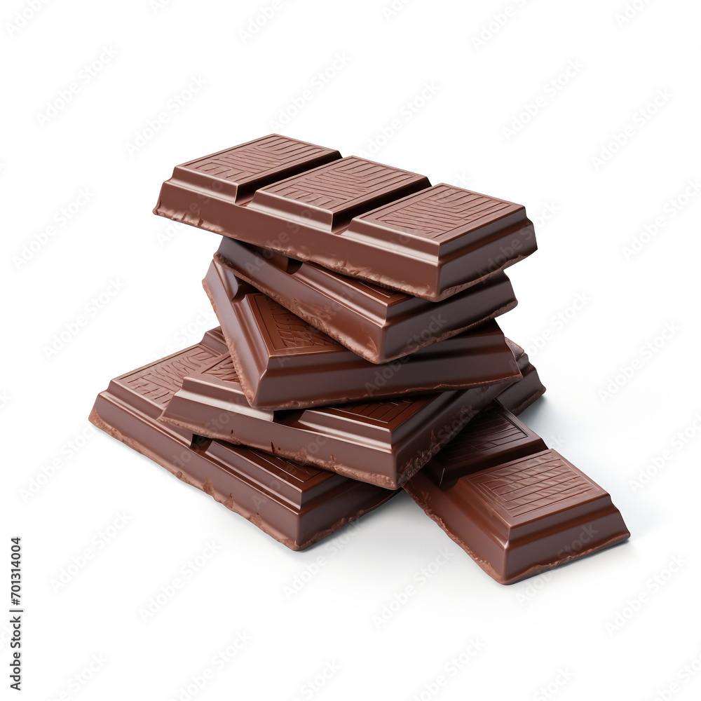 Chocolate bars isolated on white background Chocolate bars isolated on white background