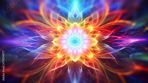 abstract meditation background with lights