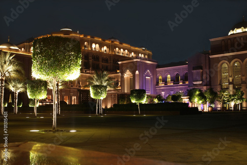Emirates Palace in the night. Abu Dhabi