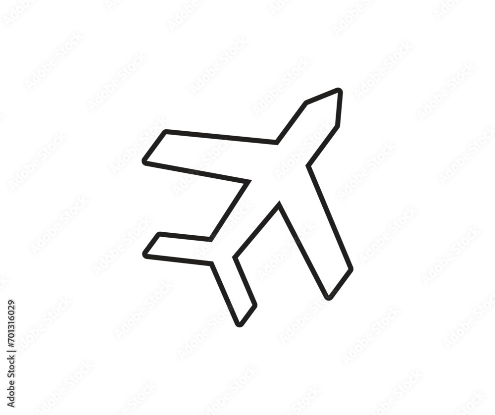 Plane vector icon in modern flat style isolated. Collection of vector symbol on white background. Airplane icon symbol isolated . Vector illustration. Plane vector icon in modern flat style isolated. Collection of vector symbol on white background. Airplane icon symbol isolated . Vector illustration.