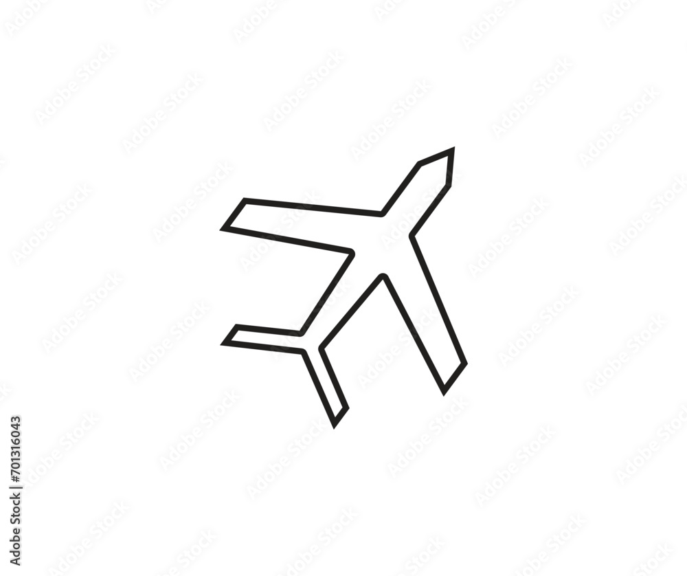 Plane vector icon in modern flat style isolated. Collection of vector symbol on white background. Airplane icon symbol isolated . Vector illustration. Plane vector icon in modern flat style isolated. Collection of vector symbol on white background. Airplane icon symbol isolated . Vector illustration.