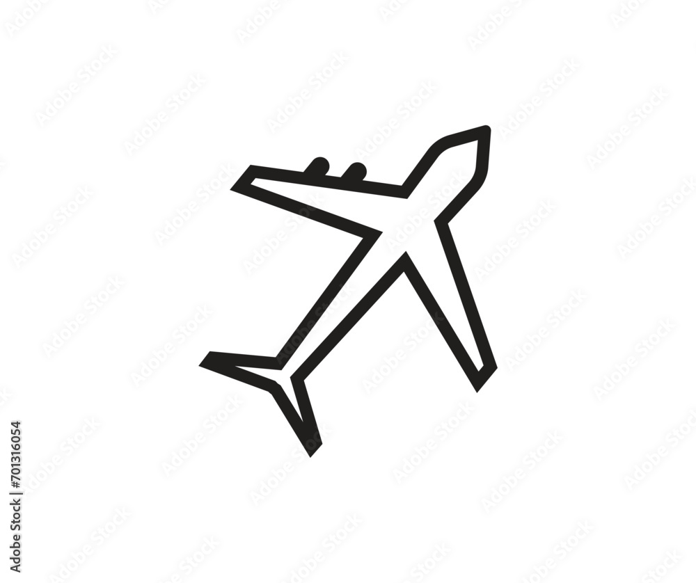 Plane vector icon in modern flat style isolated. Collection of vector symbol on white background. Airplane icon symbol isolated . Vector illustration. Plane vector icon in modern flat style isolated. Collection of vector symbol on white background. Airplane icon symbol isolated . Vector illustration.