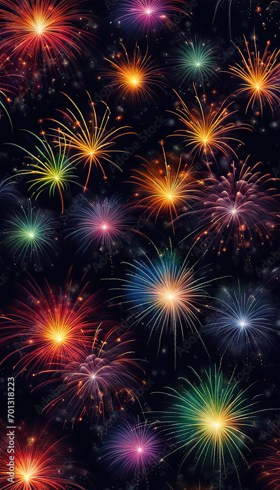 Beautiful New Year fireworks in close-up. Beautiful New Year fireworks in close-up.