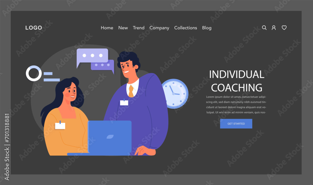 Professional coach guiding a dedicated learner. One-on-one mentoring session ensuring personalized skill development and knowledge transfer. Elevating professional growth through guidance. Flat vector Professional coach guiding a dedicated learner. One-on-one mentoring session ensuring personalized skill development and knowledge transfer. Elevating professional growth through guidance. Flat vector