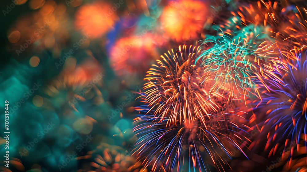Fototapeta premium Fireworks party spectacle