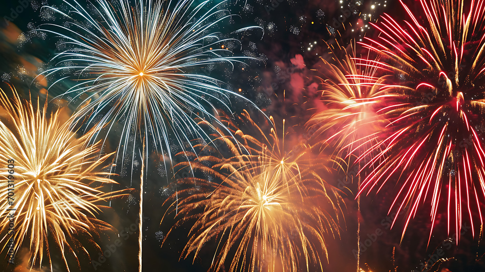 Obraz premium Fireworks party spectacle