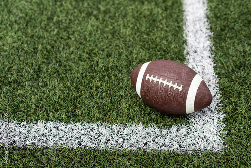 American Football on the Field with room for copy