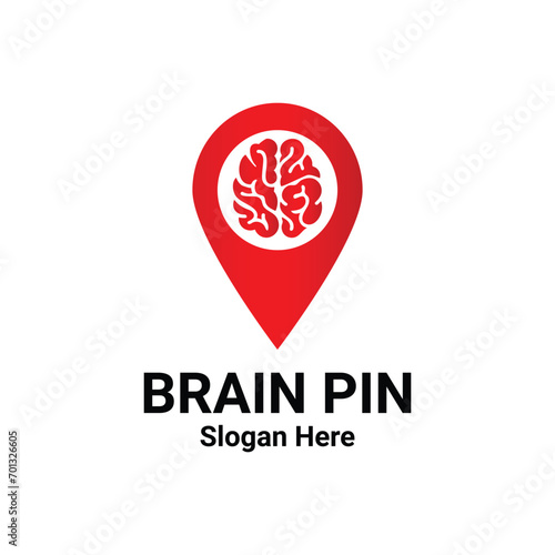 Free Download Mental Health Location Logo Design For Therapists. Brain Pin Point Vector Template. Brainstorm Power Logo Concept. Combination Of Brain Map Navigation GPS Tag Icon Illustration Element. - GFXLoad