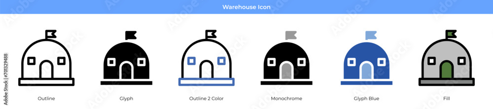 Warehouse Icon Set Vector Warehouse Icon Set Vector
