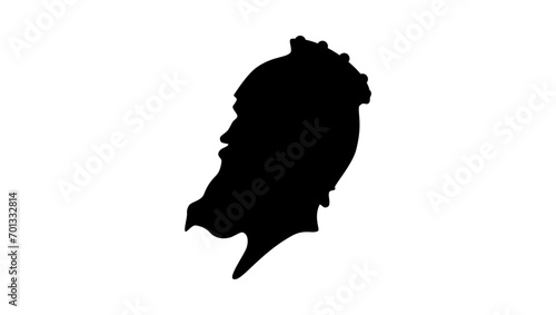 Frederick I, Holy Roman Emperor, black isolated silhouette photo