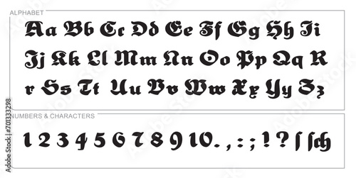 alphabet letter font set. typographic font with trendy thin, bold, uppercase, lowercase and numbers letters. vector illustration.