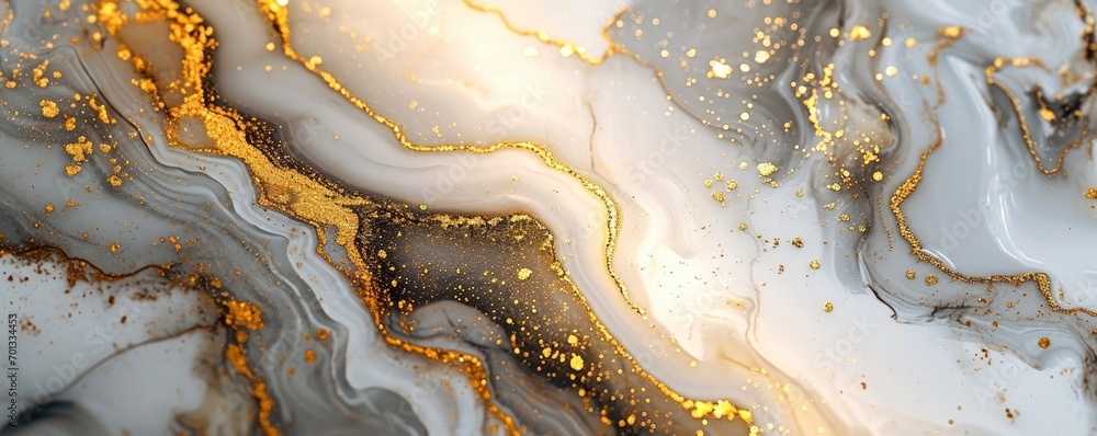 White and gold marble background White and gold marble background