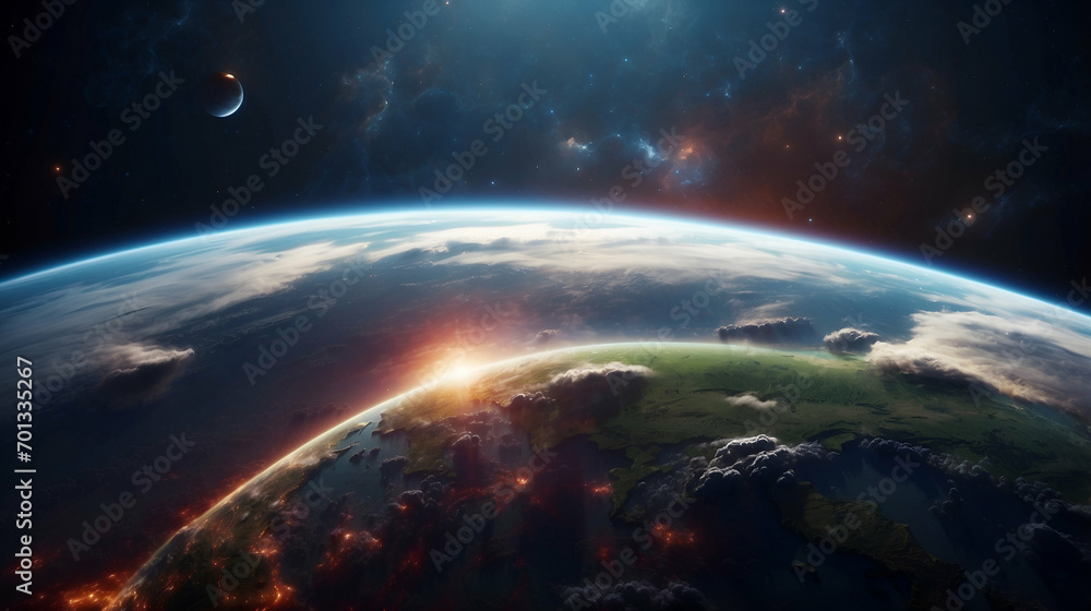 Obraz premium A vector Earth background 8k resolution sci fi science