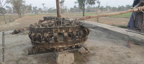 Persian wheel An Ancient Persian Wooden Technology lifting ground water for agriculture and irrigation of crops