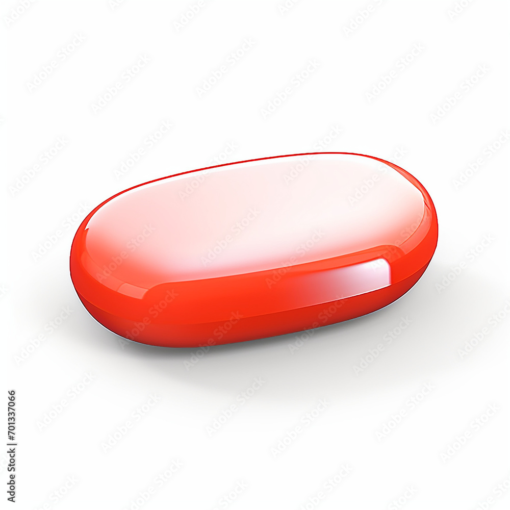 Red pill flat icon isolated on white background. Capsule. Red pill flat icon isolated on white background. Capsule.