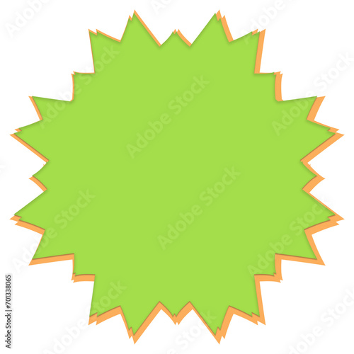 Blank label in the shape of a star