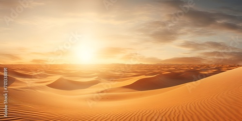 A desert oasis with sand dunes and a sparkling stream   desert oasis  sand dunes  sparkling stream.