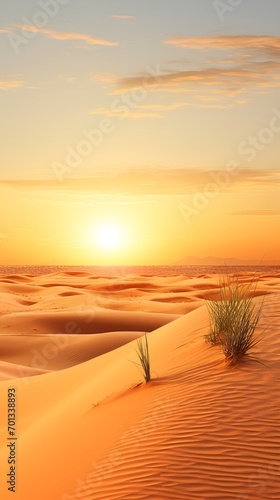 A desert oasis with sand dunes and a sparkling stream   desert oasis  sand dunes  sparkling stream.