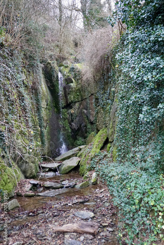 Waterfall on a Trail in St Goar in Winter