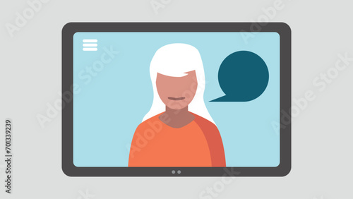 Tablet PC mit Videokonferenz
