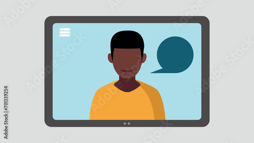 Tablet PC mit Videokonferenz