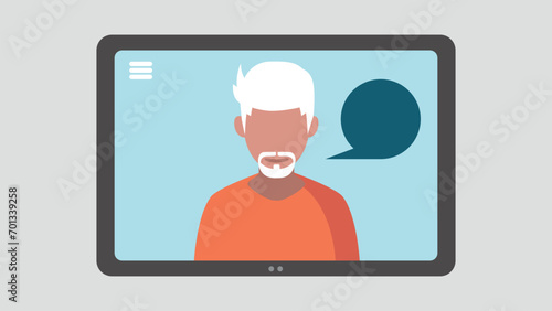 Tablet PC mit Videokonferenz