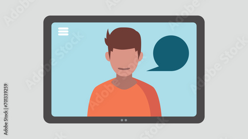 Tablet PC mit Videokonferenz