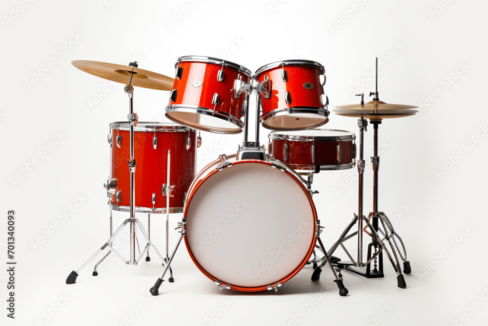 Fototapeta premium drums, concert, band, white background