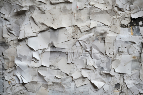 Pieces of torn paper as a background. Crumpled paper