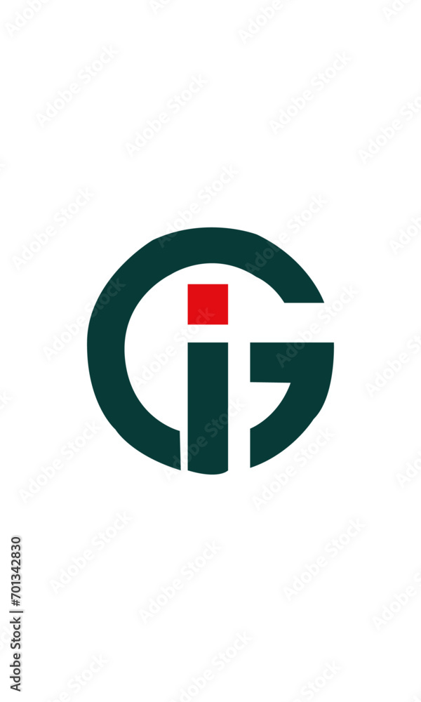 GI or IG Minimal Logo Design Vector Art Illustration GI or IG Minimal Logo Design Vector Art Illustration