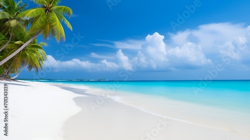 Wallpaper Mural beach, sea, sand, ocean, sky, water, tropical, summer, island, nature, coast, landscape, travel, seascape, paradise, clouds, holiday, vacation, wave, turquoise, sun, cloud, blue, horizon, caribbean Torontodigital.ca