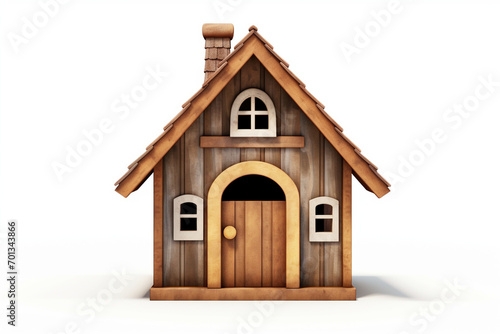 Dog House 3D illustration white background