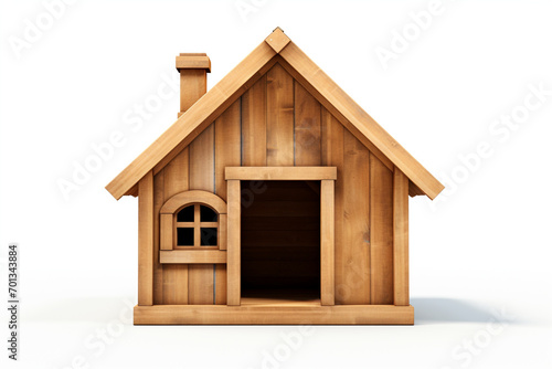 Dog House 3D illustration white background