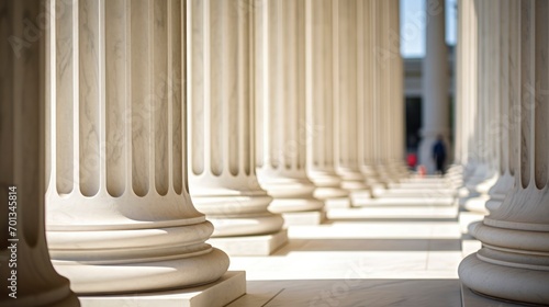 Supreme Court in Washington Row of Ionic marble columns photo