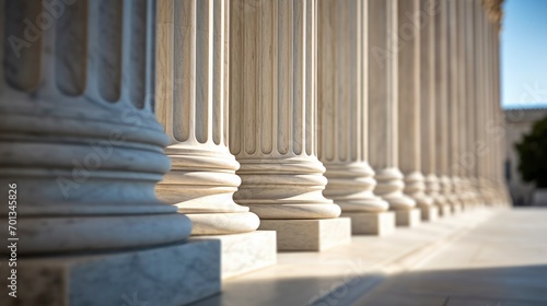 Supreme Court in Washington Row of Ionic marble columns