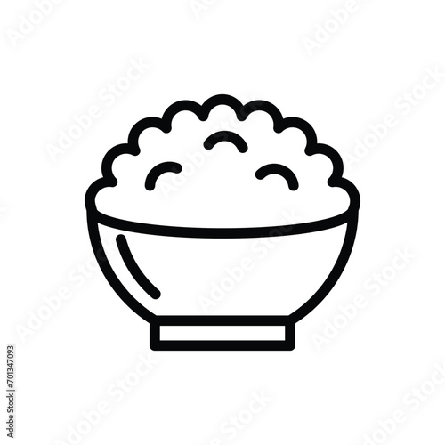 Rice bowl icon vector on trendy design