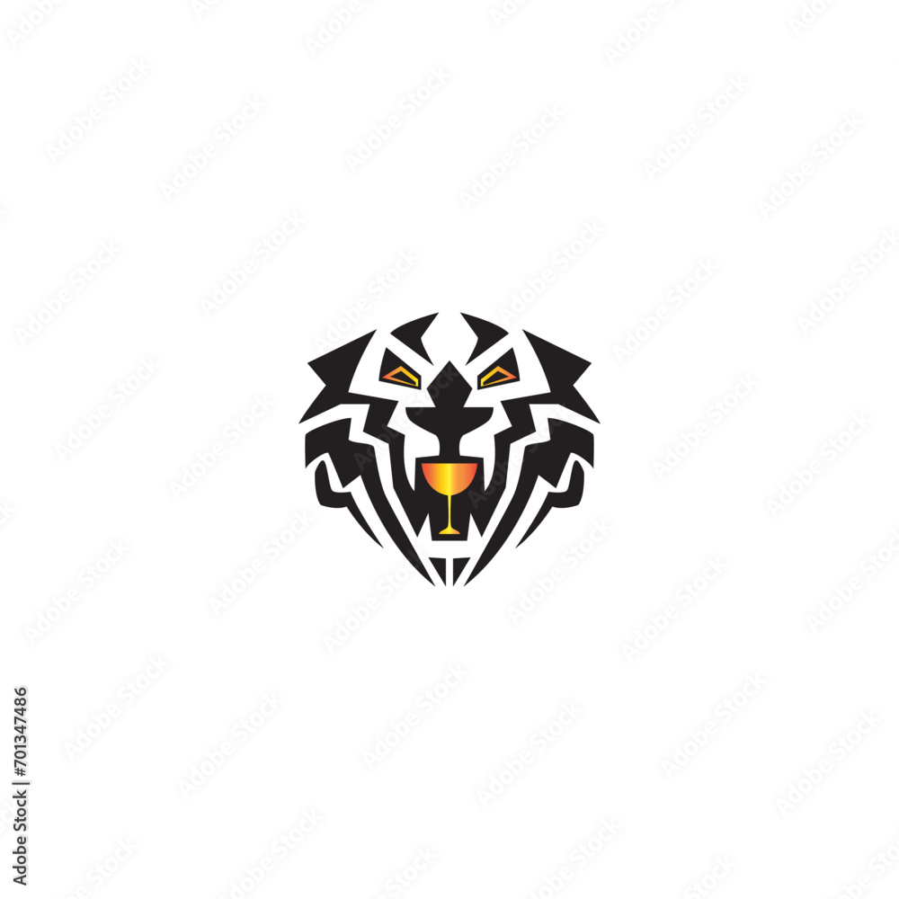 tiger head logo design abstract vector illustration tiger head logo design abstract vector illustration