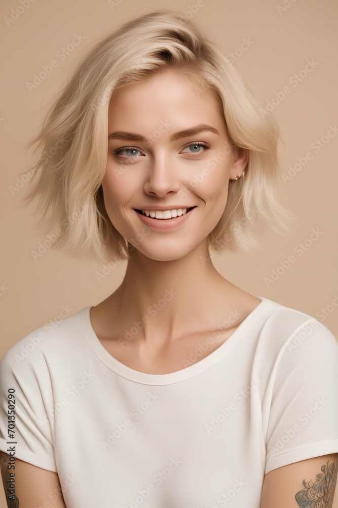 portrait of a smiling woman portrait of a smiling woman