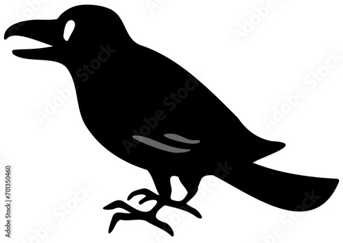 1羽のカラス。アイソメトリック図。