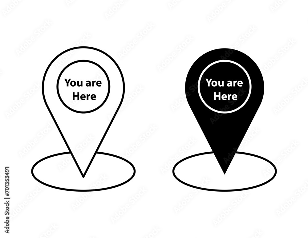 you are here location pointer linear art icon set. we are here gps map destination pin vector mark for web
you are here location pointer linear art icon set. we are here gps map destination pin vector mark for web
