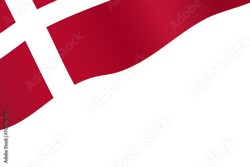Flag of Denmark background waving flag illustration clipart for coronation decoration ceremony 