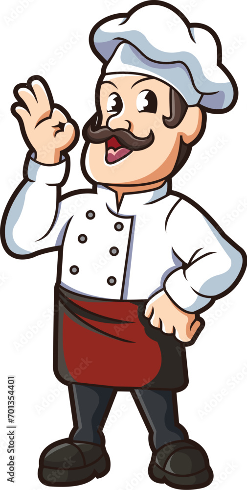 cartoon chef character vector