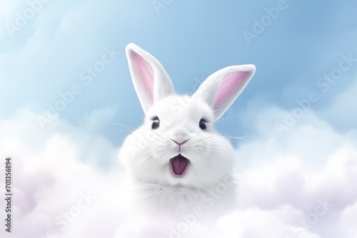 Happy rabbit in the sky 