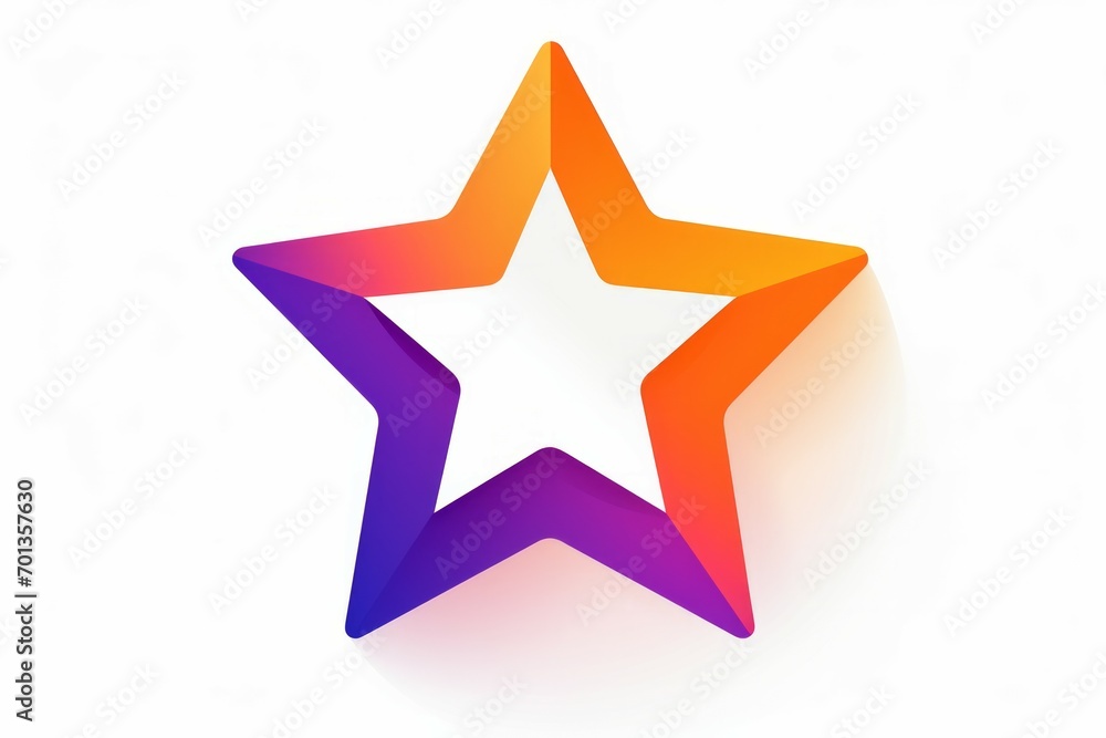 orange and purple star, star icon, isolation, star shape orange and purple star, star icon, isolation, star shape