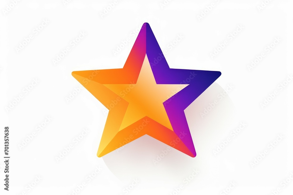 orange and purple star, star icon, isolation, star shape orange and purple star, star icon, isolation, star shape