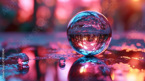 A 3D rendering of a pearlescent sphere or orb  creating a unique and futuristic background that adds depth and interest to digital and print designs.  Pearlescent background for th