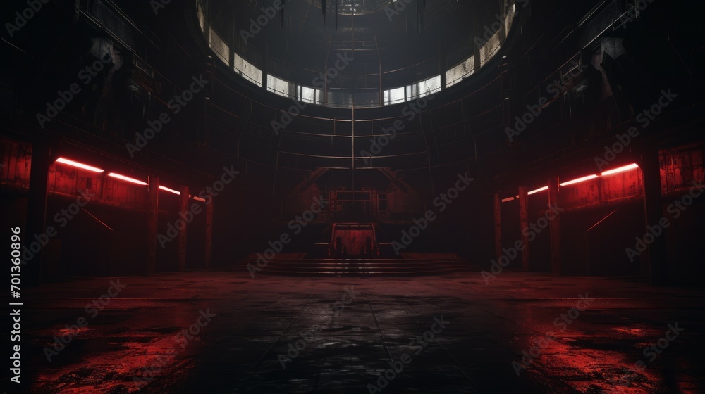 abandoned gym with cyrillic letters on the walls, hdr processing abandoned gym with cyrillic letters on the walls, hdr processing