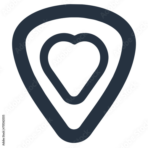 Guitar pick vektor icon illustation
