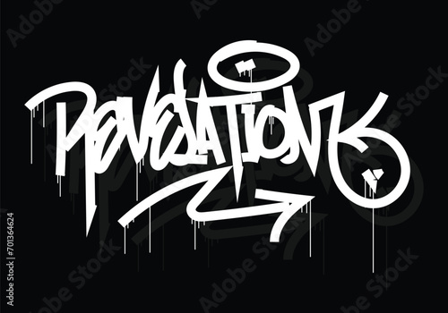 REVELATION word graffiti tag style