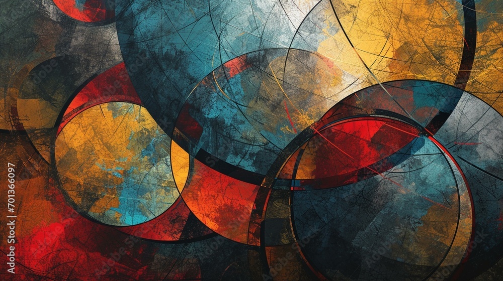 An abstract representation of interconnected circles symbolizing the ...